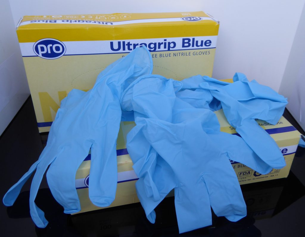 Blue Nitral gloves