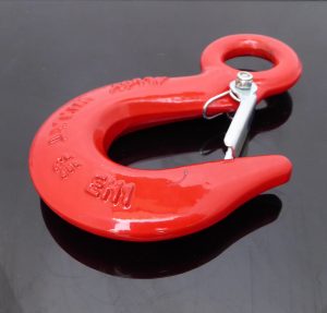 Rear leg hook with safety stop