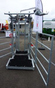 Electric hoof trimming crush